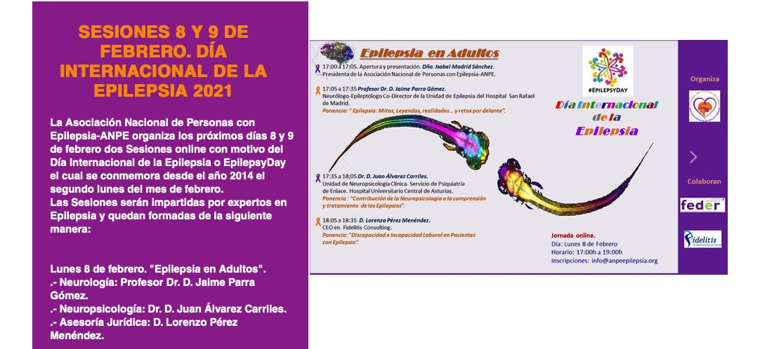 Lunes 8 de febrero 2021: Día Internacional de la Epilepsia